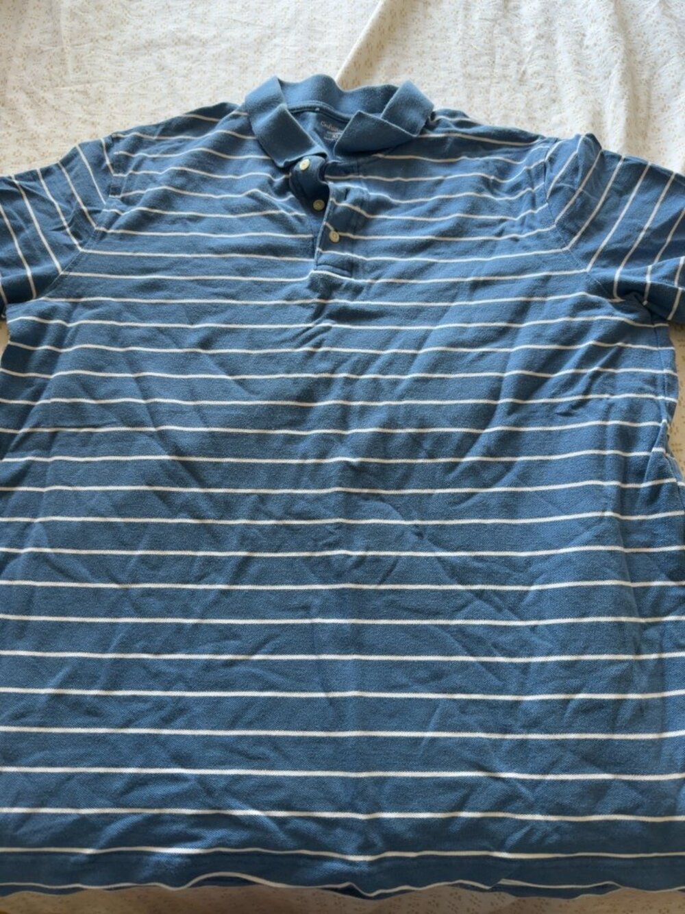 Croft & Barrow- Striped polo- XL- Blue/white